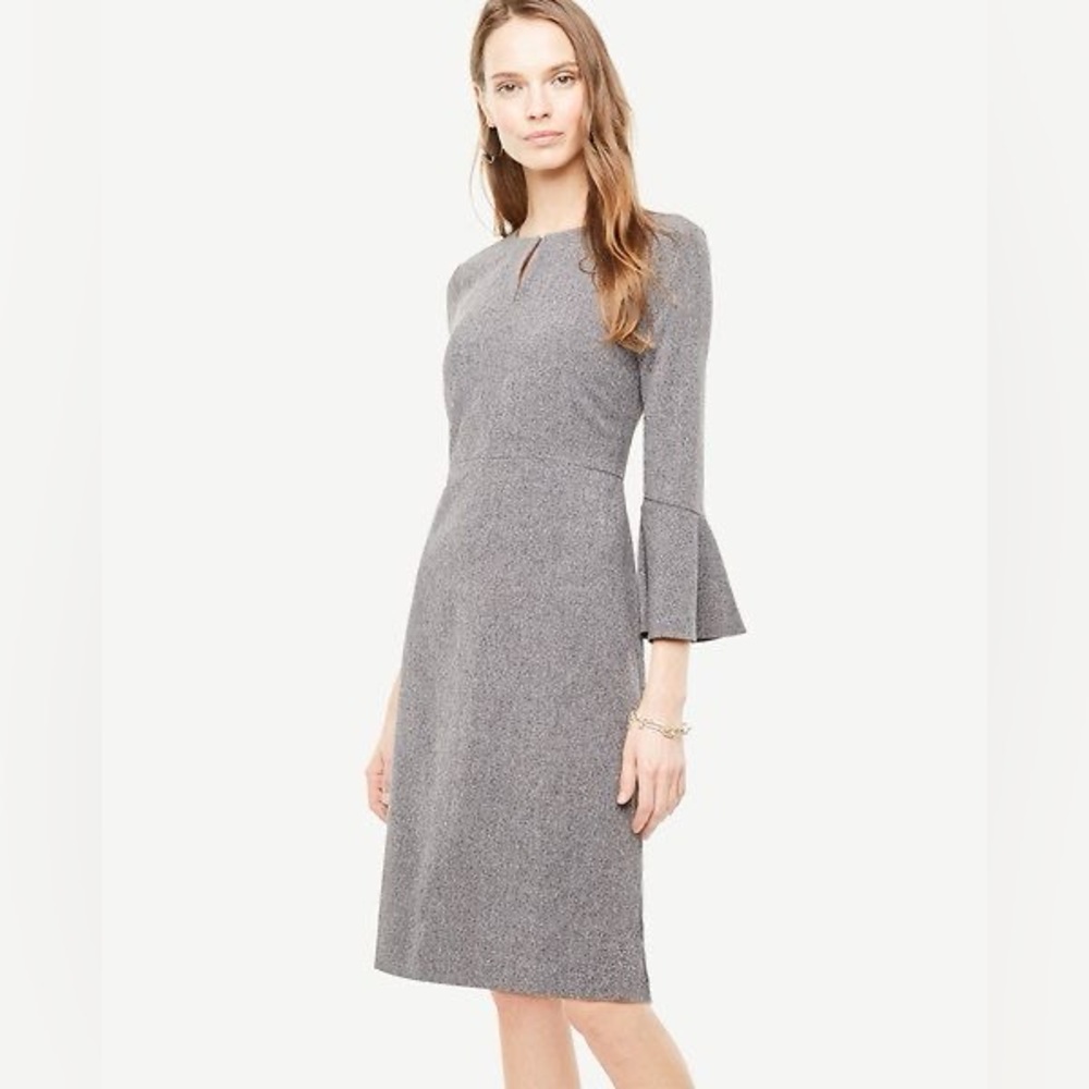 Ann Taylor Flare Sleeve Sheath Dress